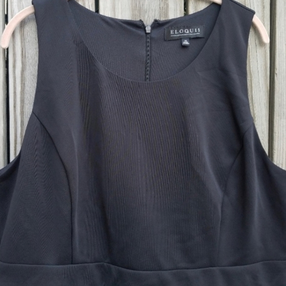 Eloquii black/jade green tulle knee length dress size 18 - Picture 3 of 5